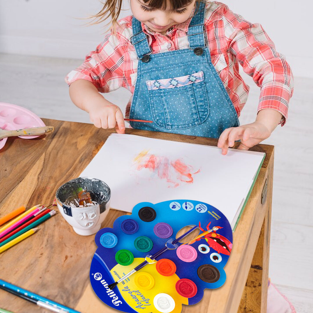 Acuarela infantil Pelikan 12 pastillas con pincel