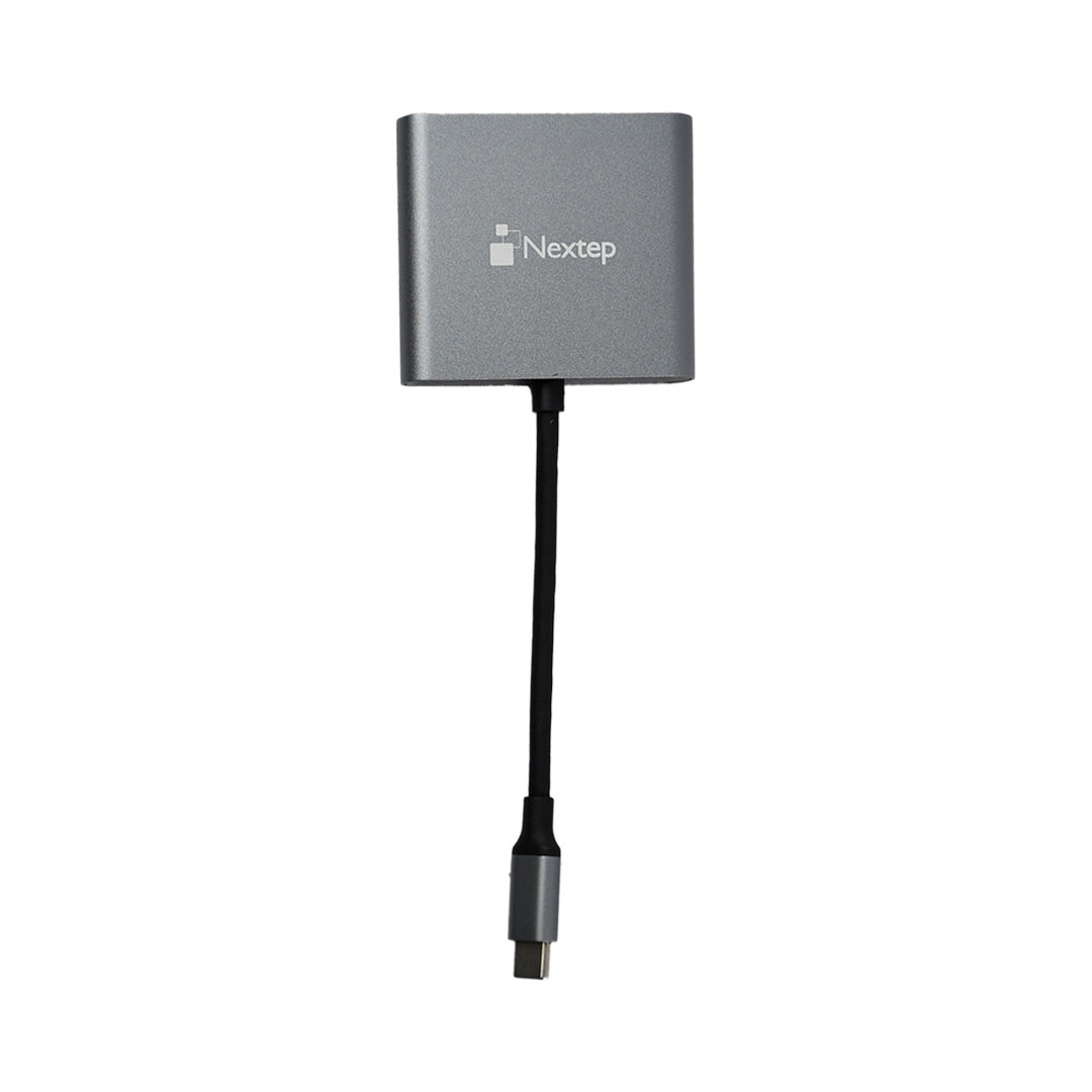 Adaptador Nextep HUB NE-446E USB-C 3 en 1.