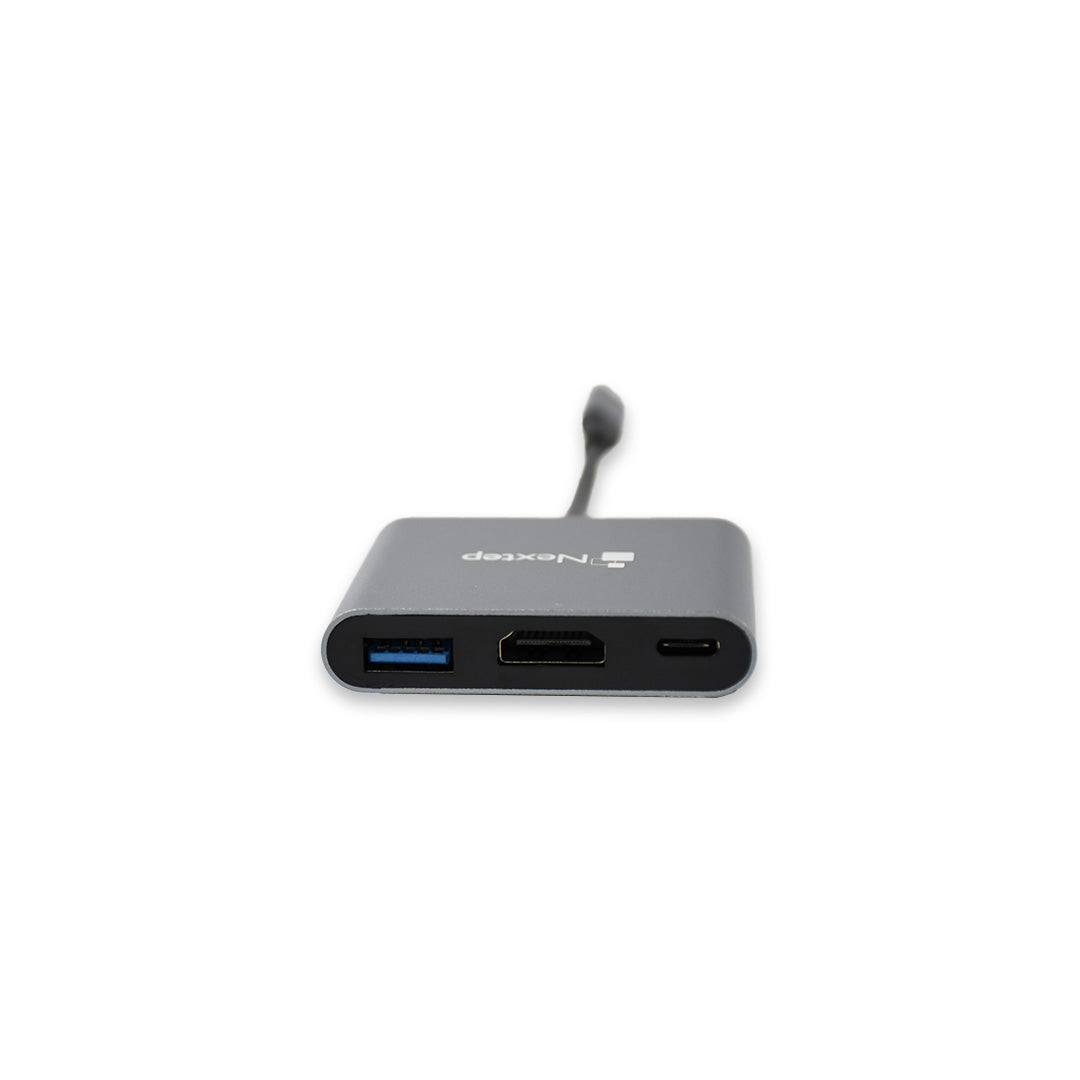 Adaptador Nextep HUB NE-446E USB-C 3 en 1.