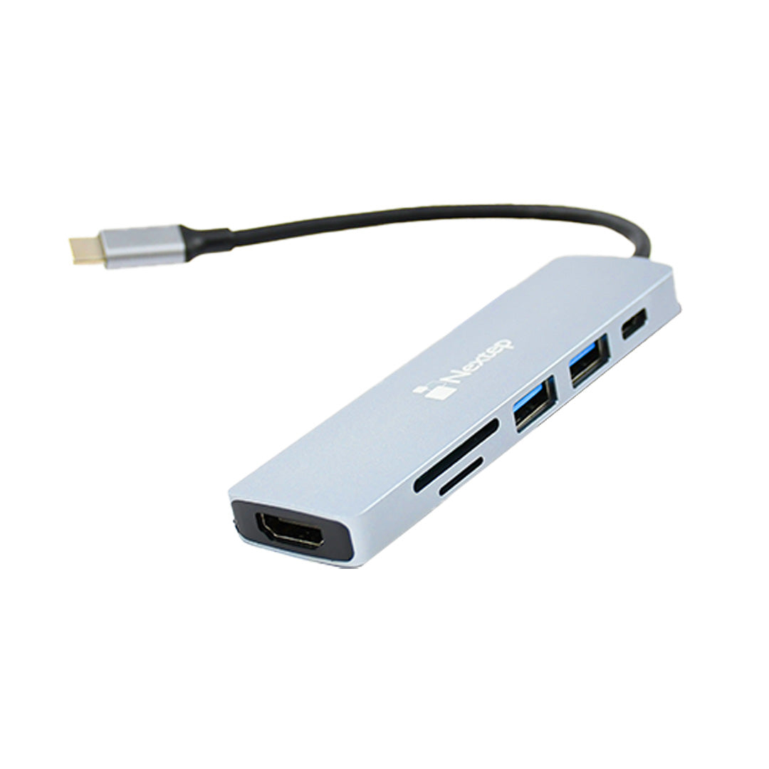 Nextep hub NE-446 USB-C color gris.