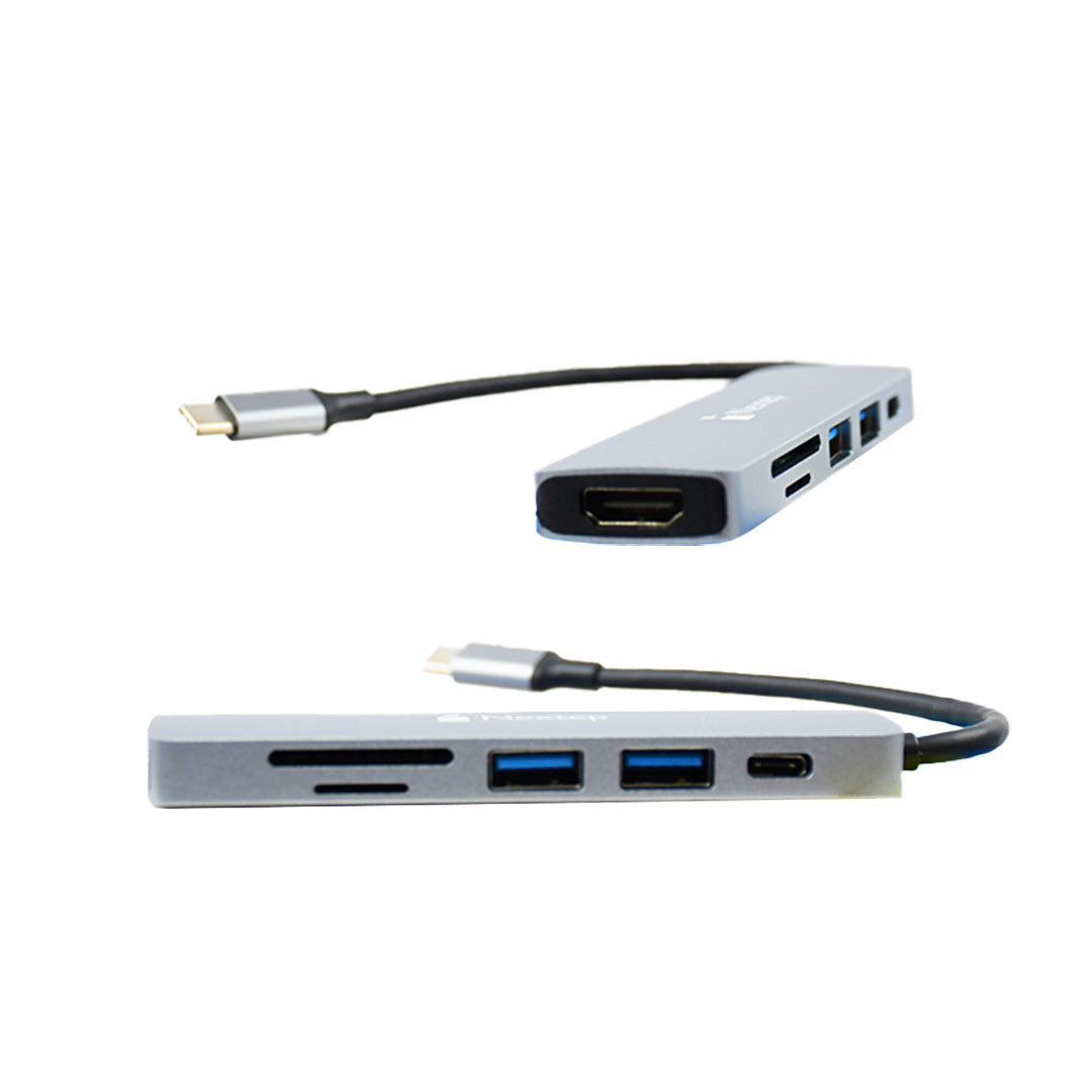 Nextep hub NE-446 USB-C color gris.