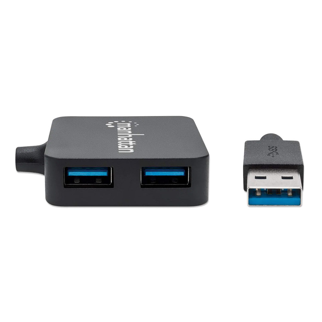 Hub Manhattan mini USB 3.0 Supervelocidad 4 puertos.