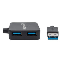 Hub Manhattan mini USB 3.0 Supervelocidad 4 puertos.