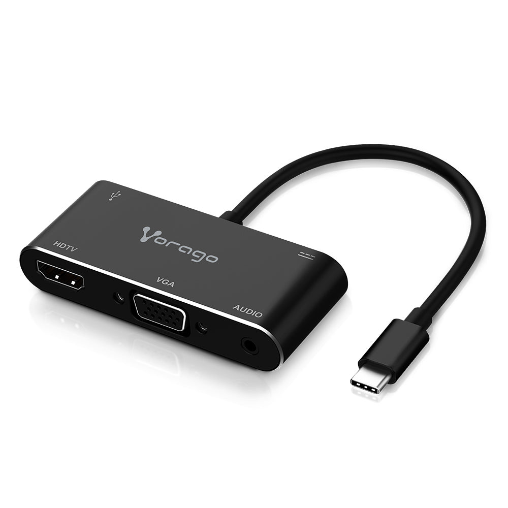 Adaptador Vorago ADP-350 5 en 1 USB tipo C a HDMI.