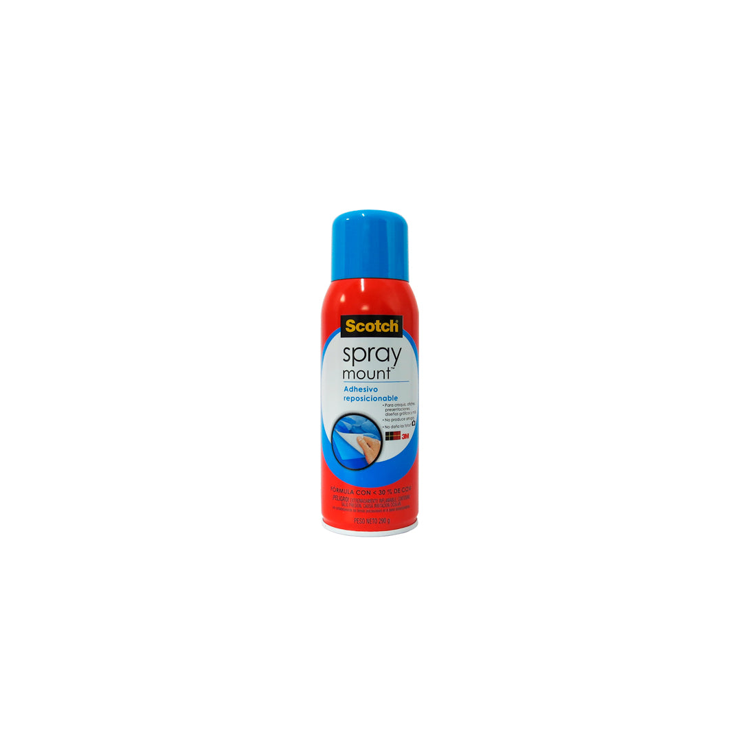 Adhesivo en aerosol 3M scotch spray mount.