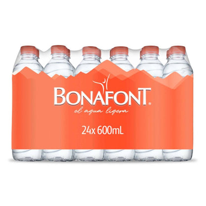 Agua Bonafont de 600 ml paquete con 24 piezas