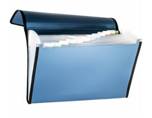 Archivero expandible oficio con 13 separaciones con liga azul metálico