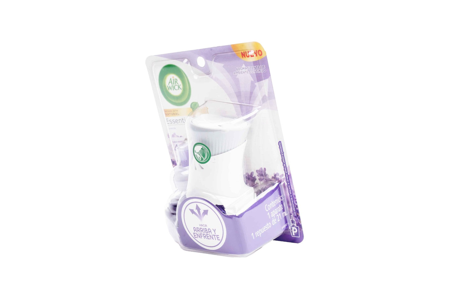 Aromatizante eléctrico ambiental Air Wick y repuesto 21 ml