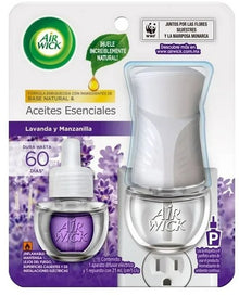 Aromatizante eléctrico ambiental Air Wick y repuesto 21 ml