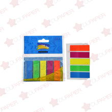 Banderitas 5 colores neón 5" x 1.69" de 25 hojas.