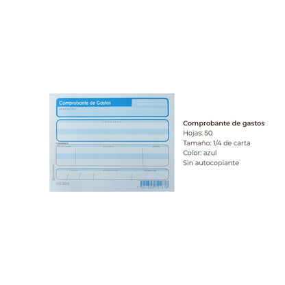 Block Nassa comprobante de gastos ER0101.