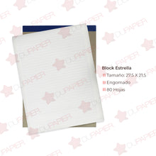 Block Estrella 0005 tamaño carta de 80 hojas.