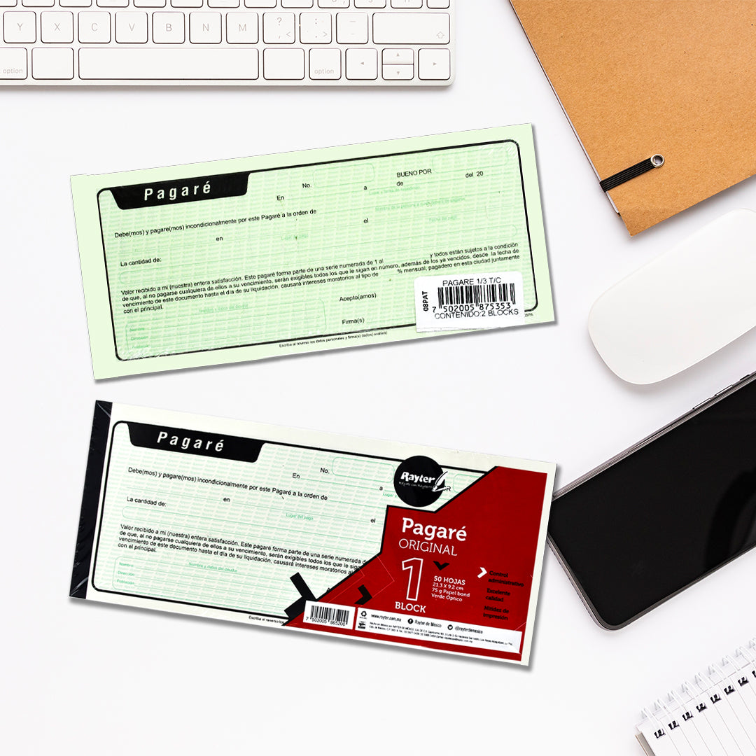 Block pagaré Rayter 50 hojas