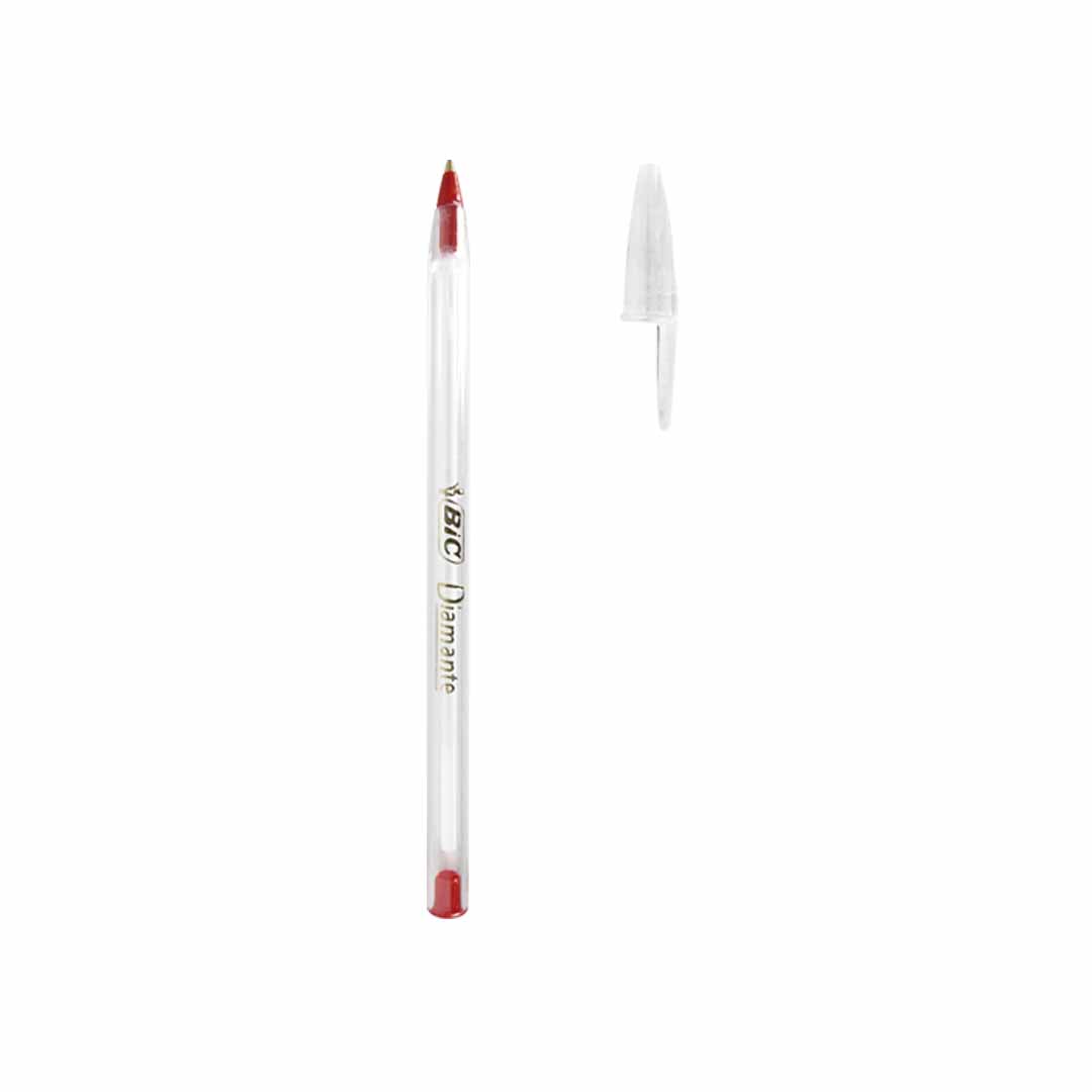 Bolígrafo Bic Diamante punto mediano rojo