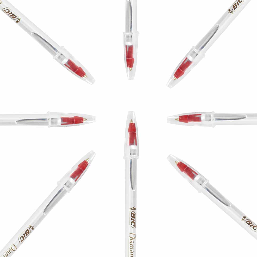 Bolígrafo Bic Diamante punto mediano rojo
