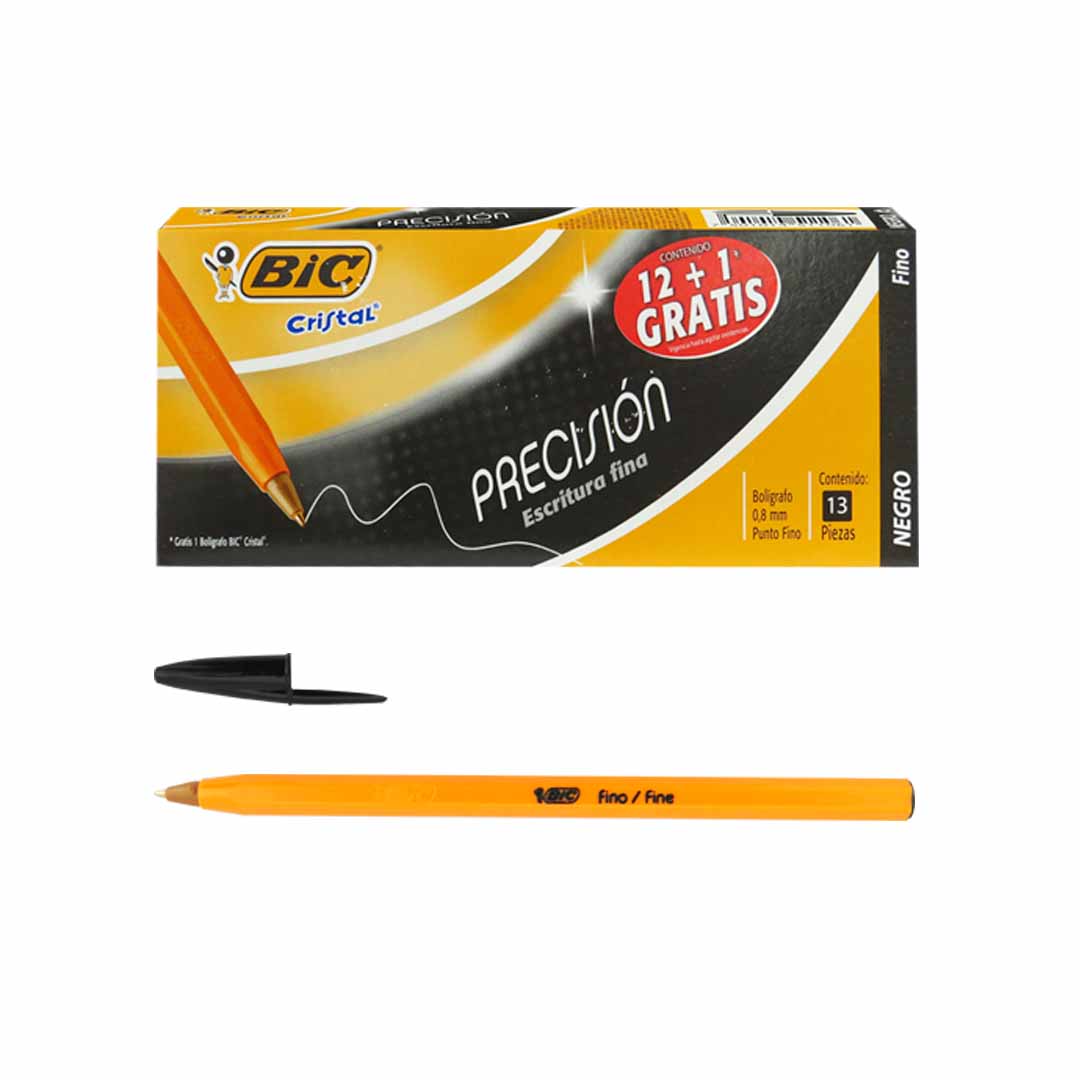 Bolígrafo Bic F-290 negro punto fino