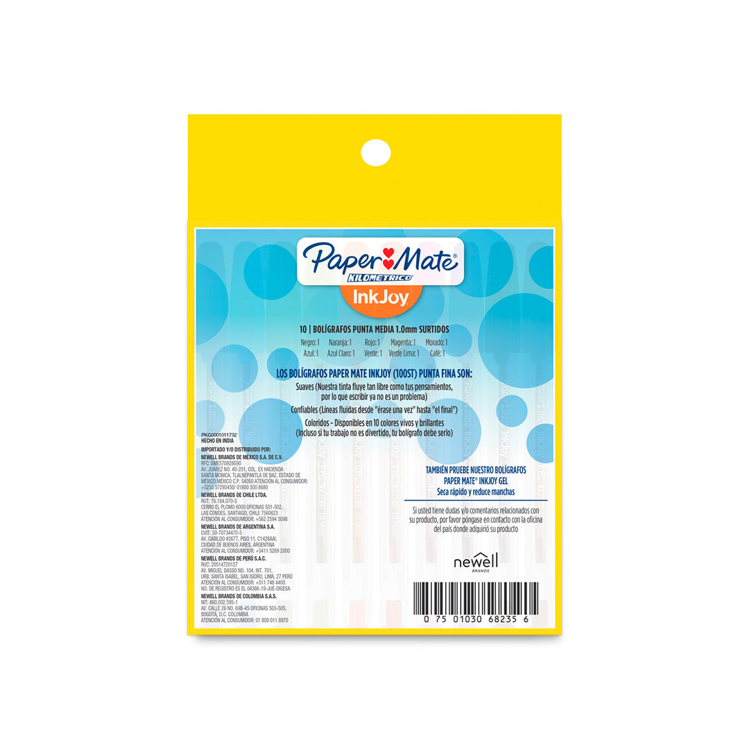 Bolígrafo Paper Mate Kilométrico 100 punto mediano