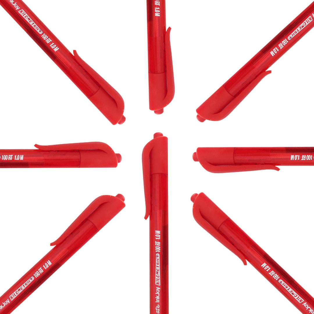 Bolígrafo Papermate Kilométrico InkJoy retráctil punto mediano.