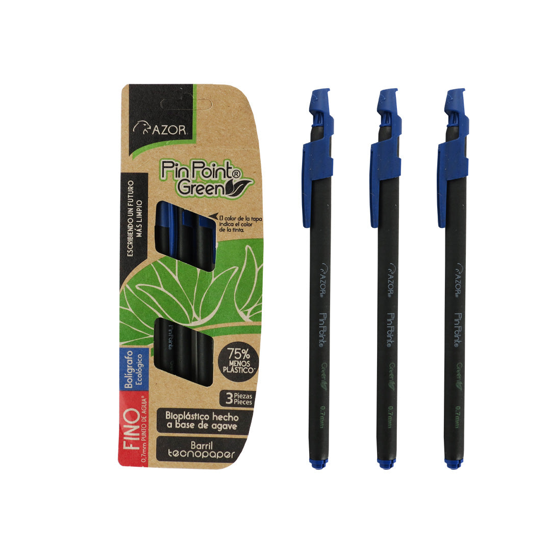 Bolígrafo Azor Pin Point Green punto fino 6893.