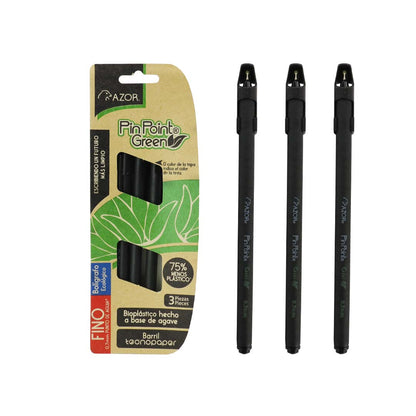 Bolígrafo Azor Pin Point Green punto fino 6893.