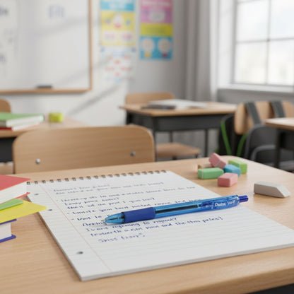 BOLIGRAFO RETRACTIL PENTEL WOW BK417 PUNTO MEDIANO AZUL