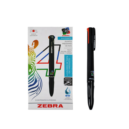 Bolígrafo Zebra Retractil multifuncional 4 Colores