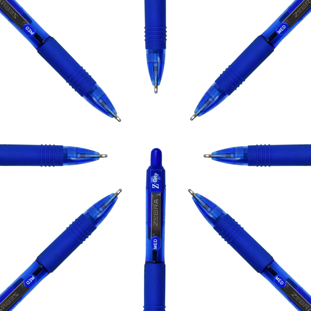 Bolígrafo retráctil Zebra Mini ZGrip punto mediano azul 7907-01