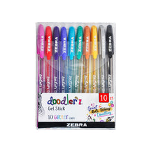 Bolígrafos de gel Zebra Rollerball Doodler'z Glitter con 10 pzas.