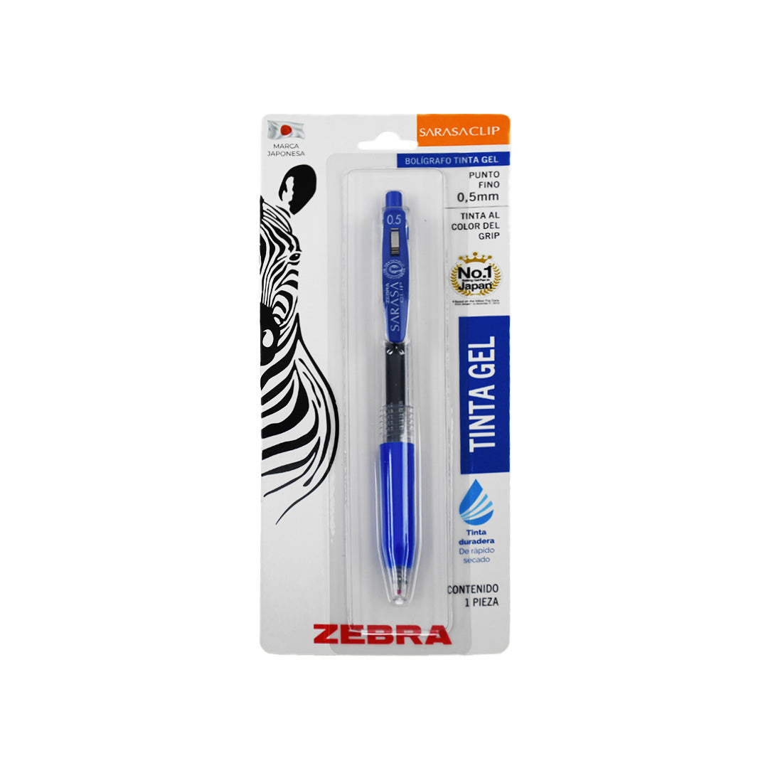 Bolígrafo de Gel Zebra Sarasa, Punto Fino de 0.5mm