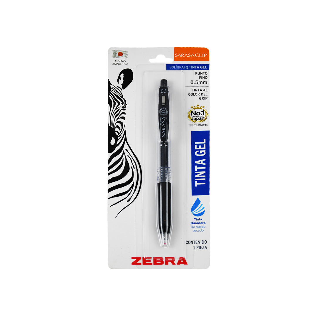 Bolígrafo de Gel Zebra Sarasa, Punto Fino de 0.5mm