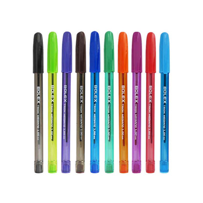 Bolígrafo Trion punto mediano 10 colores surtidos
