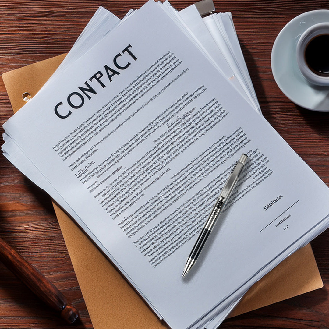 Bolígrafo Retráctil Zebra De Acero Inoxidable F 301 Pluma De Punto Fino (0.7 mm) Tinta Base Aceite Negro