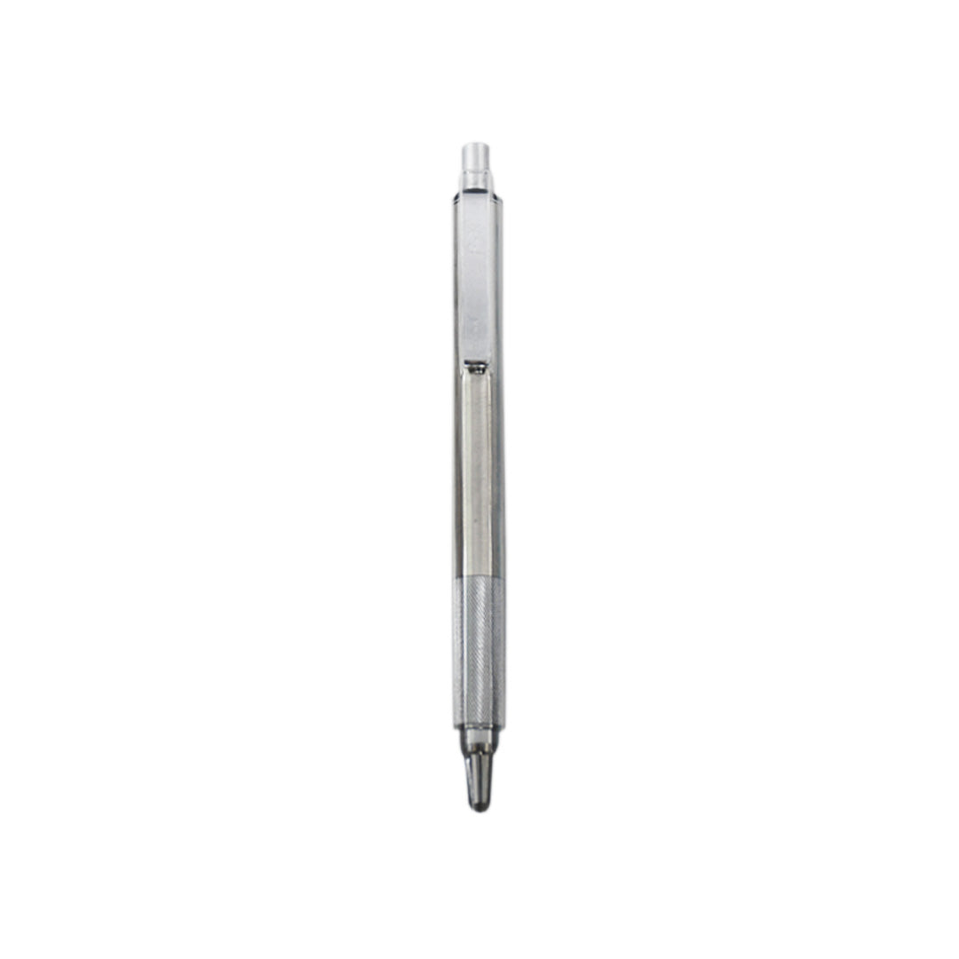 Bolígrafo Zebra Retráctil De Acero Inoxidable F 701 Punto Fino 1 Pieza Tinta Negra