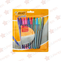 Bolígrafos Bic Cristal Fashion punta ultrafina con 10 pzas.