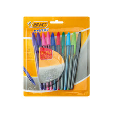 Bolígrafos Bic Cristal Fashion punta ultrafina con 10 pzas.