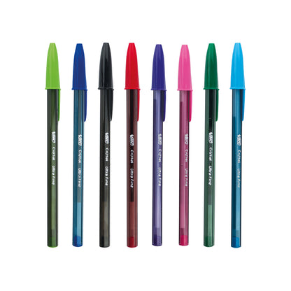 Bolígrafos Bic Cristal Fashion punta ultrafina con 10 pzas.