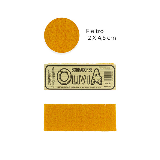 Borrador para pizarrón Olivia sin imán no.8