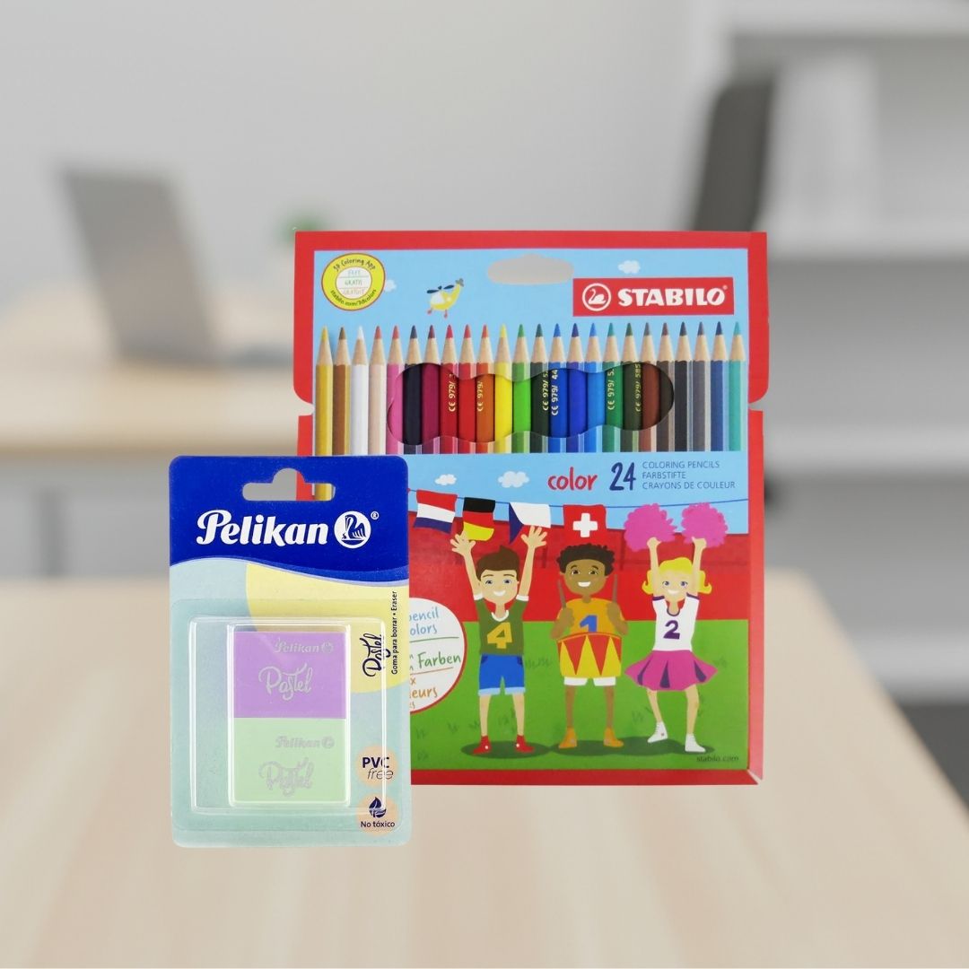 Bundle Set Colores & Goma pastel