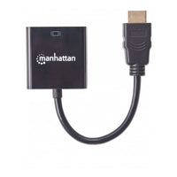 Cable adaptador Manhattan VGA a HDMI negro