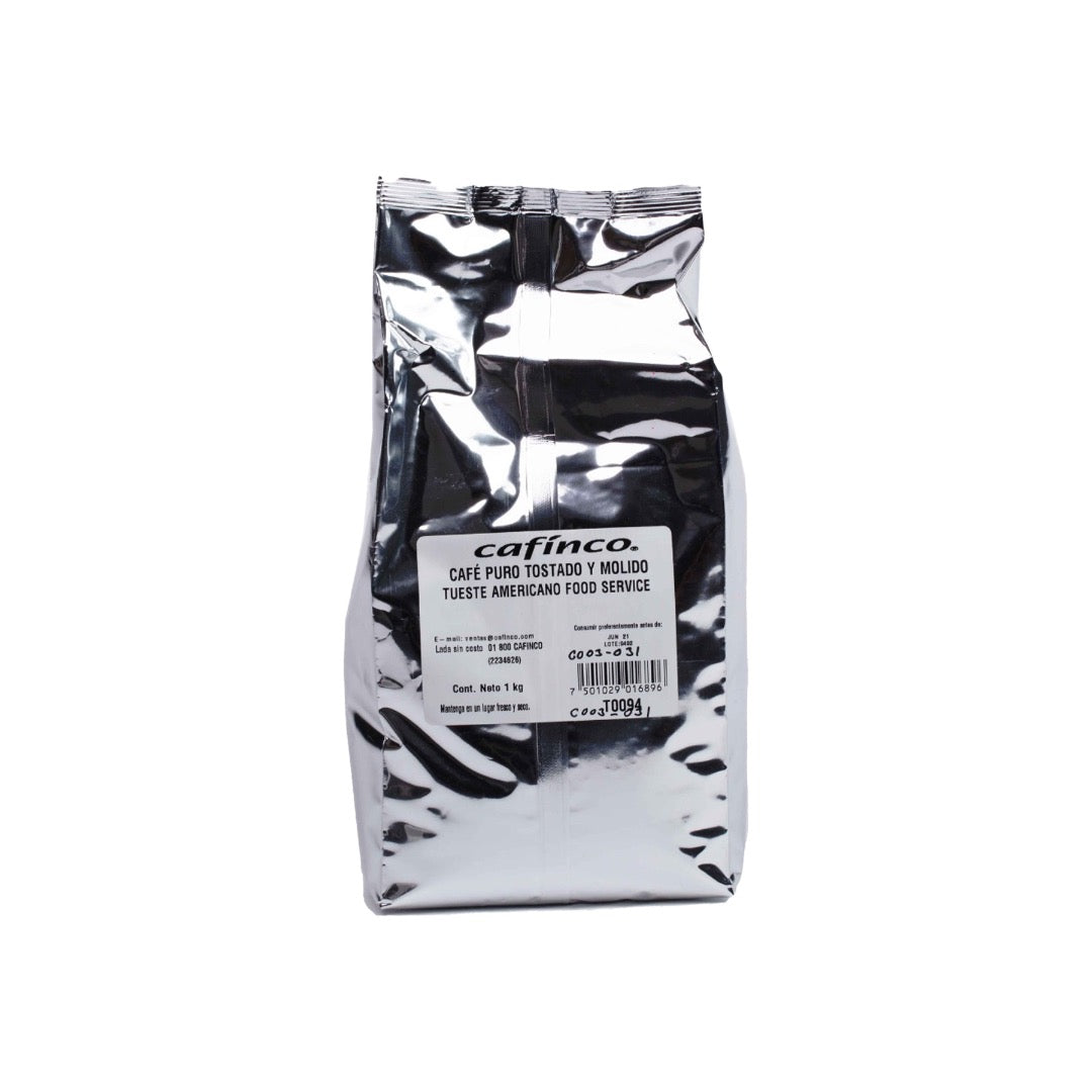 CAFÉ PURO CAFÍNCO TOSTADO Y MOLIDO TUESTE AMERICANO 1 KG