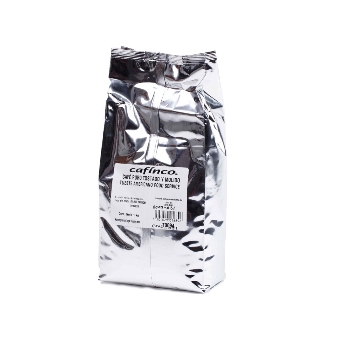 CAFÉ PURO CAFÍNCO TOSTADO Y MOLIDO TUESTE AMERICANO 1 KG