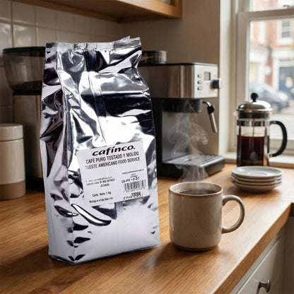 CAFÉ PURO CAFÍNCO TOSTADO Y MOLIDO TUESTE AMERICANO 1 KG