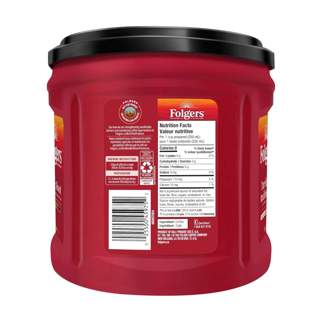 CAFÉ FOLGERS TOSTADO CLÁSICO TOSTADO Y MOLIDO 816 G