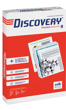 CAJA DE PAPEL BOND DISCOVERY CARTA 97 % BLANCURA 10 PAQUETES CON 500 HOJAS 75 GR