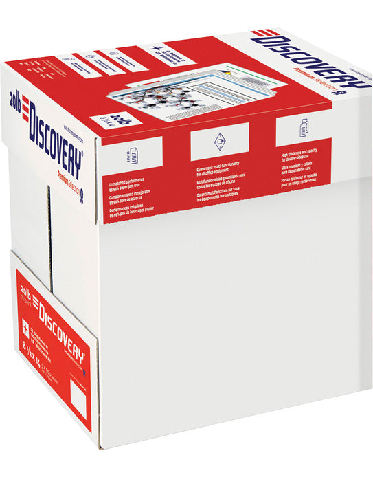CAJA DE PAPEL BOND DISCOVERY CARTA 97 % BLANCURA 10 PAQUETES CON 500 HOJAS 75 GR