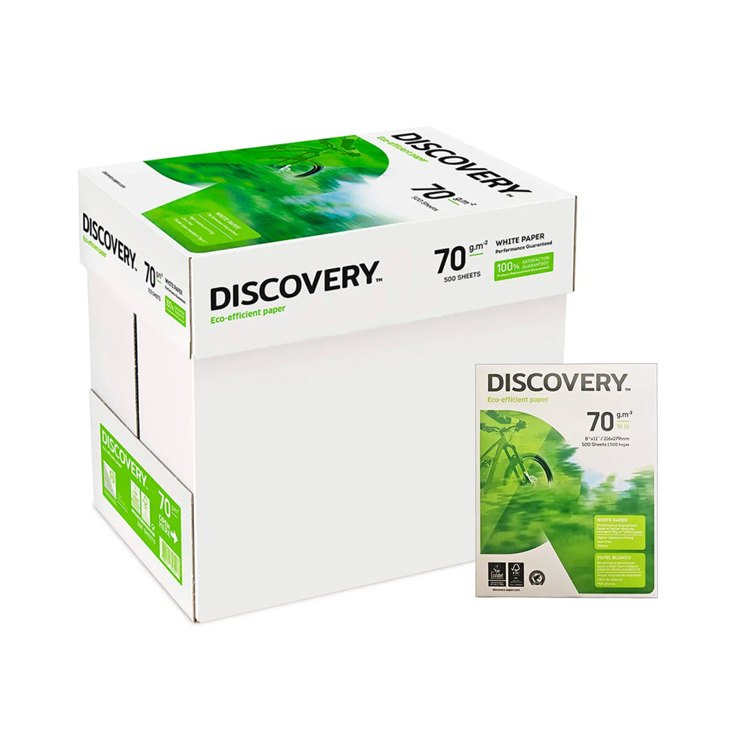 PAPEL BOND DISCOVERY VERDE CARTA 97 % BLANCURA 70 GRAMOS