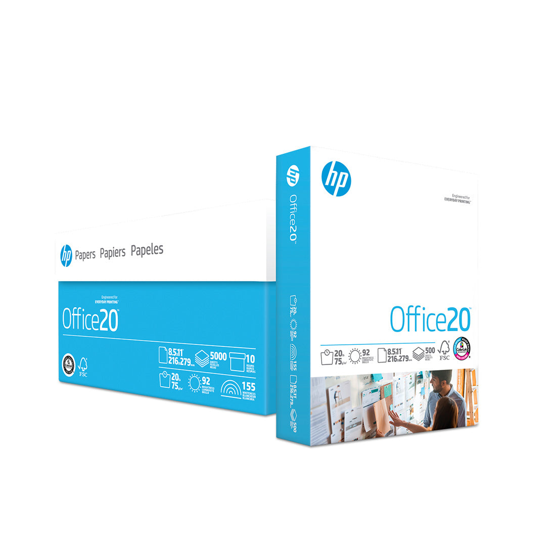 Papel HP Office Paper 92% blancura tamaño carta.
