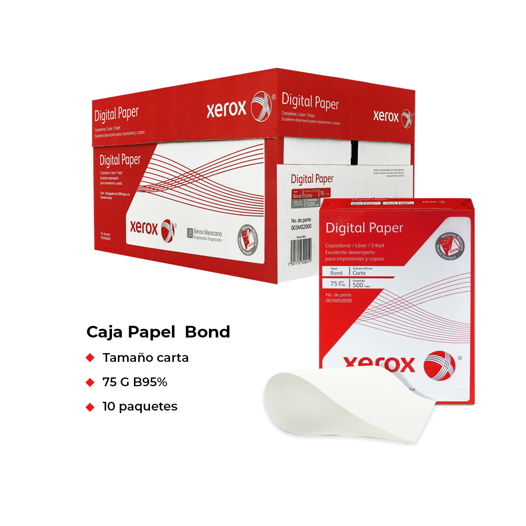 Xerox Papel Bond 3M2000, Tamaño Carta, Blanco