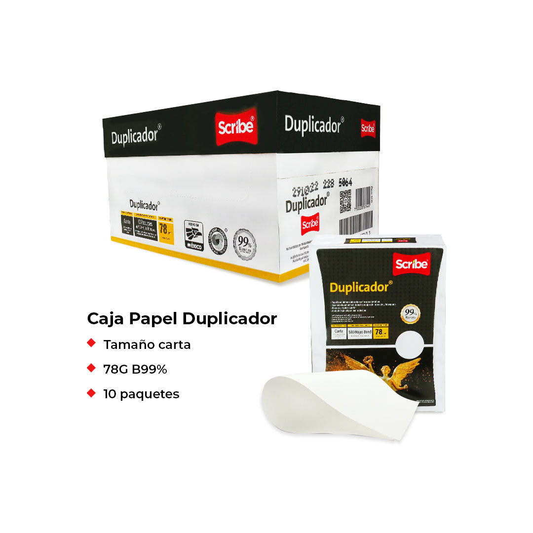 Hojas de papel bond duplicador Scribe tamaño carta/oficio 75 g