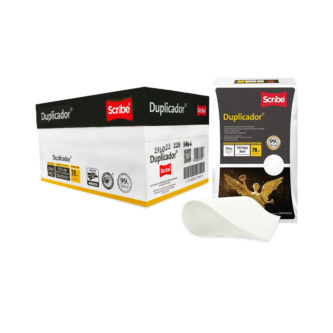 Hojas de papel bond duplicador Scribe tamaño carta/oficio 75 g